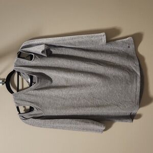 Calvin Klein Cold Shoulder Gray Super soft top size M